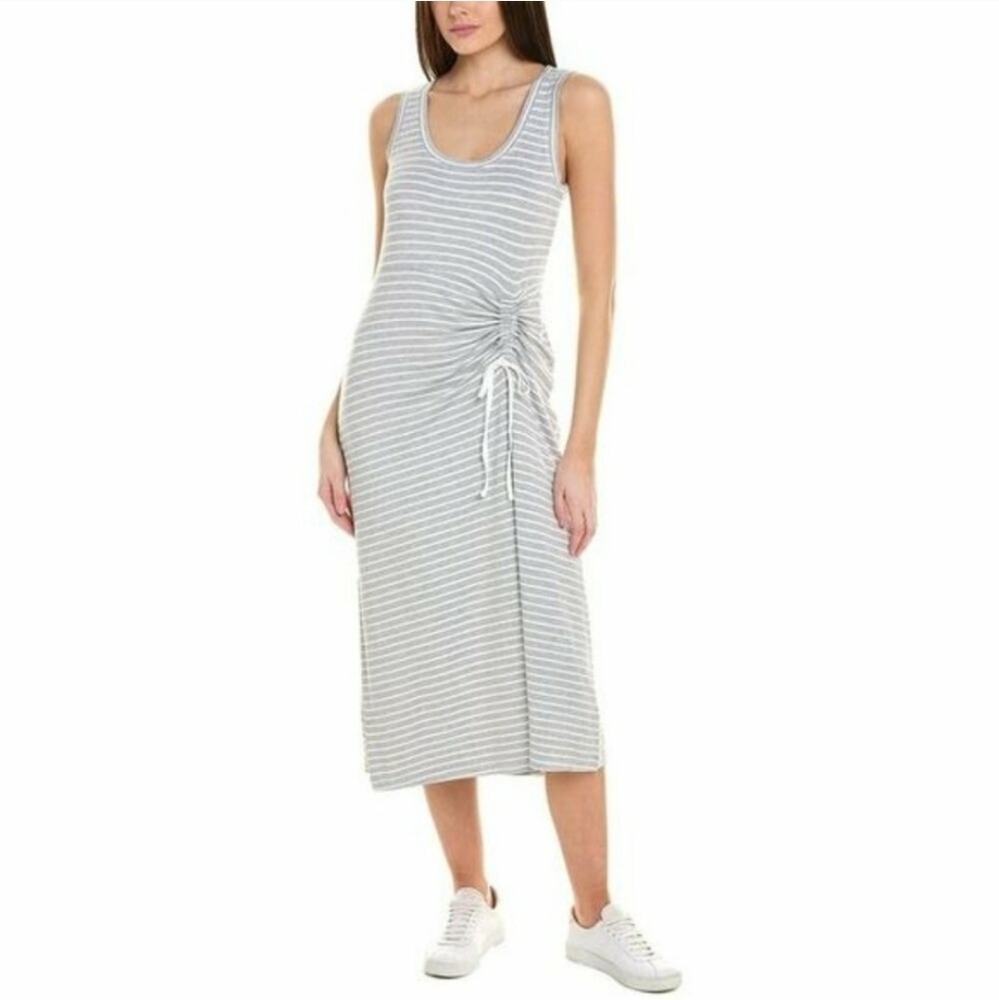Cabi Striped Easy Ruched Dress Size Small